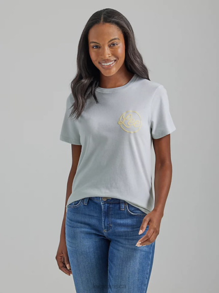 Lee Women Script Graphic Tee Summer Haze Heather Clothing 480T372