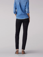 Lee Women Sculpting Slim Fit Slim Leg Pull On Jean Black Clothing 480T110 - Image 2