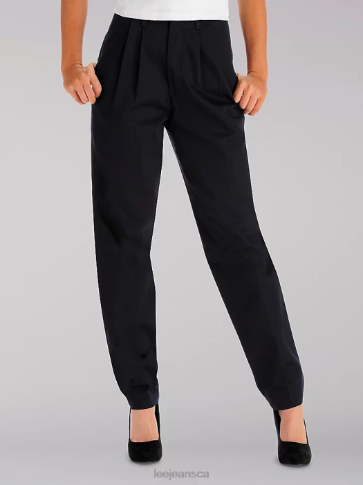 lee_women_side_elastic_pants_petite_navy_clothing_480t210.png Lee Women Side Elastic Pants (Petite) Navy Clothing 480T210 - Image 1