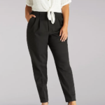 Lee Women Side Elastic Pants (Plus) Black Clothing 480T211