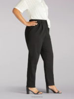 Lee Women Side Elastic Pants (Plus) Black Clothing 480T211 - Image 3