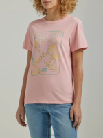 Lee Women Slim Fit Sun Flowers Graphic Tee Pink Icing Clothing 480T365