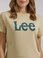 Lee Women Snakeskin Twitch Graphic Tee Safari Heather Clothing 480T388 - Image 3