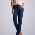 Lee Women Stretch Relaxed Fit Straight Leg Jean Authentic Nordic - Lycra Clothing 480T52