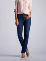 Lee Women Stretch Relaxed Fit Straight Leg Jean Authentic Nordic - Lycra Clothing 480T52