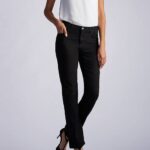 Lee Women Stretch Relaxed Fit Straight Leg Jean Black Onyx Clothing 480T58