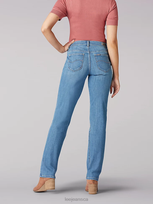 Lee Women Stretch Relaxed Fit Straight Leg Jean Inspire Blue Clothing 480T51 - Image 2