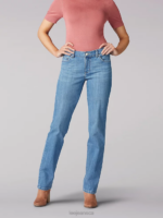 Lee Women Stretch Relaxed Fit Straight Leg Jean Inspire Blue Clothing 480T51