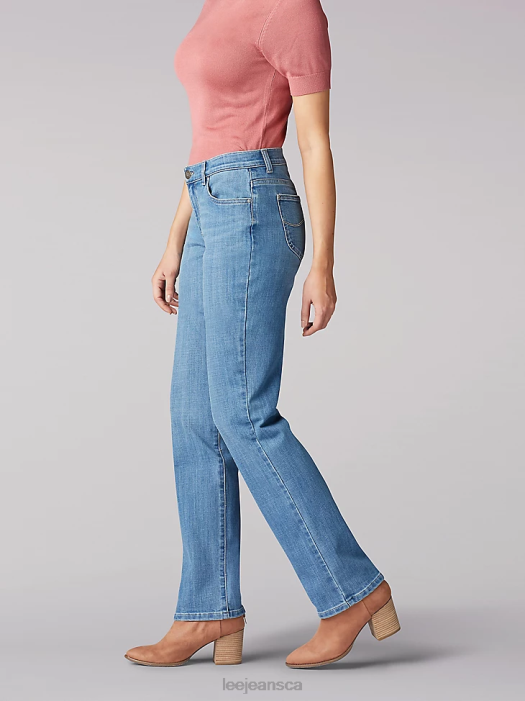 Lee Women Stretch Relaxed Fit Straight Leg Jean Inspire Blue Clothing 480T51 - Image 3