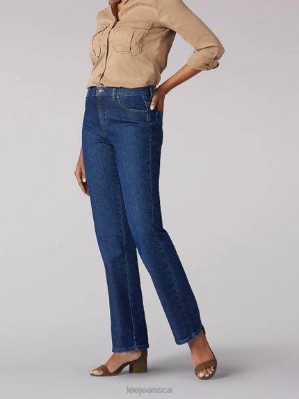 Lee Women Stretch Relaxed Fit Straight Leg Jean Meridian Clothing 480T54