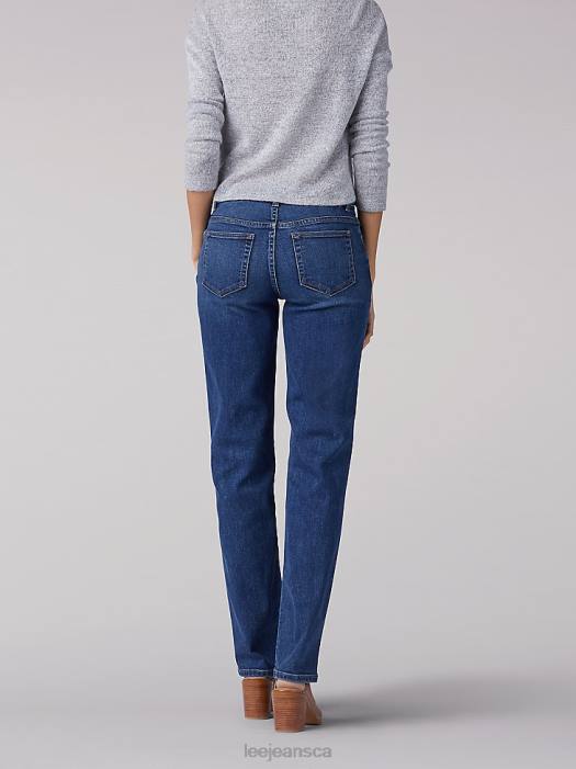 Lee Women Stretch Relaxed Fit Straight Leg Jean (Petite) El Paso Clothing 480T102 - Image 2