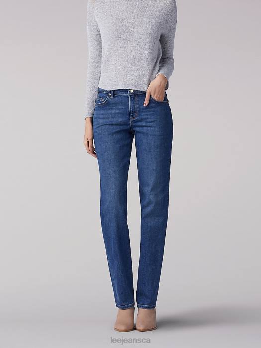 Lee Women Stretch Relaxed Fit Straight Leg Jean (Petite) El Paso Clothing 480T102 - Image 1