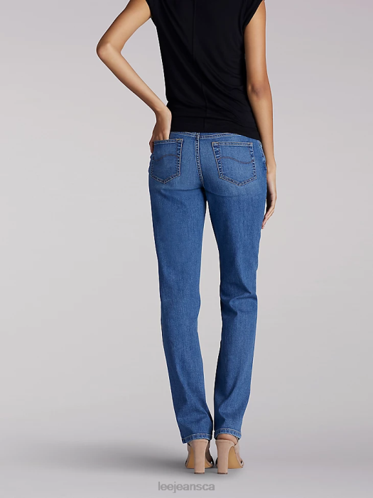 Lee Women Stretch Relaxed Fit Straight Leg Jean (Petite) Meridian Clothing 480T100 - Image 2