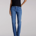 Lee Women Stretch Relaxed Fit Straight Leg Jean (Petite) Meridian Clothing 480T100