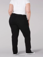 Lee Women Stretch Relaxed Fit Straight Leg Jean (Plus) Black Onyx Clothing 480T93 - Image 2