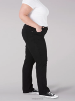 Lee Women Stretch Relaxed Fit Straight Leg Jean (Plus) Black Onyx Clothing 480T93 - Image 3