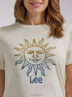 Lee Women Sun Graphic Tee Chiffon Heather Clothing 480T342 - Image 3