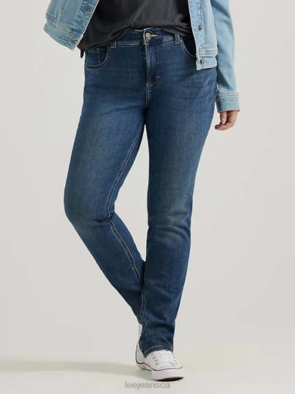 Lee Women Ultra Lux Comfort Slim Straight Jean (Plus) Celestial Clothing 480T63