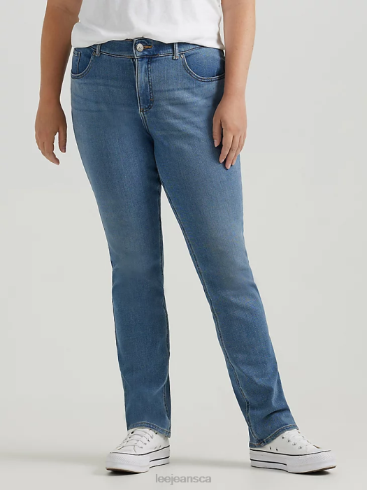 Lee Women Ultra Lux Comfort Slim Straight Jean (Plus) Junction Clothing 480T61 - Image 1