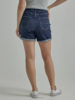 Lee Women Ultra Lux Cuffed A-line Short Eclipse Clothing 480T331 - Image 2