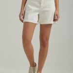 Lee Women Ultra Lux Cuffed A-line Short Ecru Clothing 480T328
