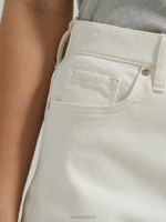 Lee Women Ultra Lux Cuffed A-line Short Ecru Clothing 480T328 - Image 3