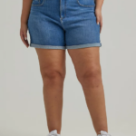 Lee Women Ultra Lux Cuffed A-line Short (Plus) Deep Heights Clothing 480T338