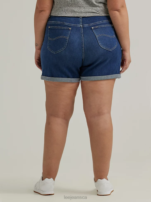 Lee Women Ultra Lux Cuffed A-line Short (Plus) Eclipse Clothing 480T337 - Image 2