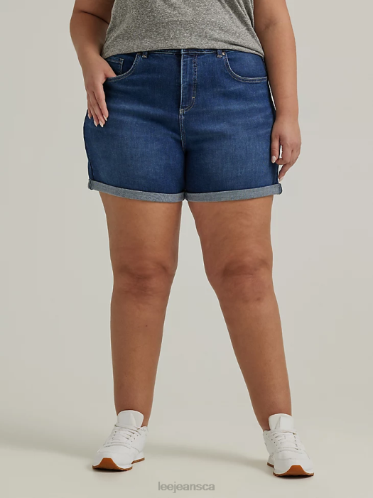 Lee Women Ultra Lux Cuffed A-line Short (Plus) Eclipse Clothing 480T337 - Image 1