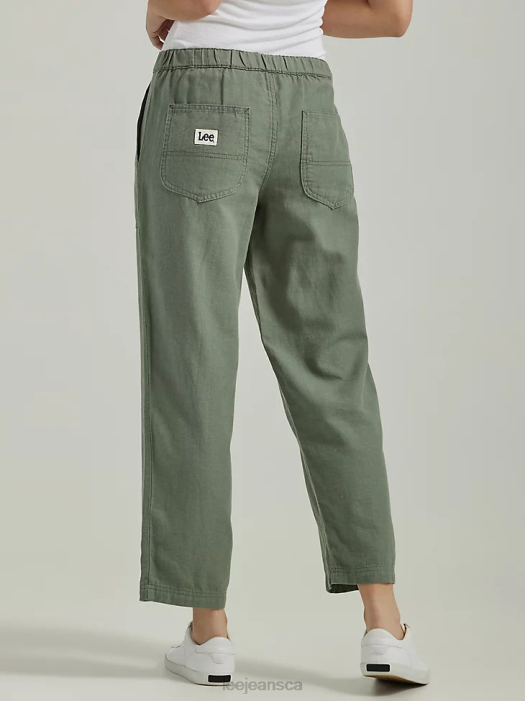 Lee Women Ultra Lux Pull-On Crop Pant Fort Green Clothing 480T242 - Image 2