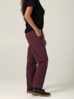 Lee Women Ultra Lux Relaxed Straight Pant Boysenberry Clothing 480T194 - Image 3