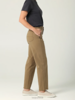 Lee Women Ultra Lux Relaxed Straight Pant Dark Khaki Clothing 480T192