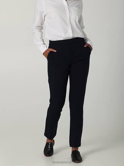 Lee Women Ultra Lux Slim Fit Ankle Pant (Petite) Rivet Navy Clothing 480T207 - Image 1