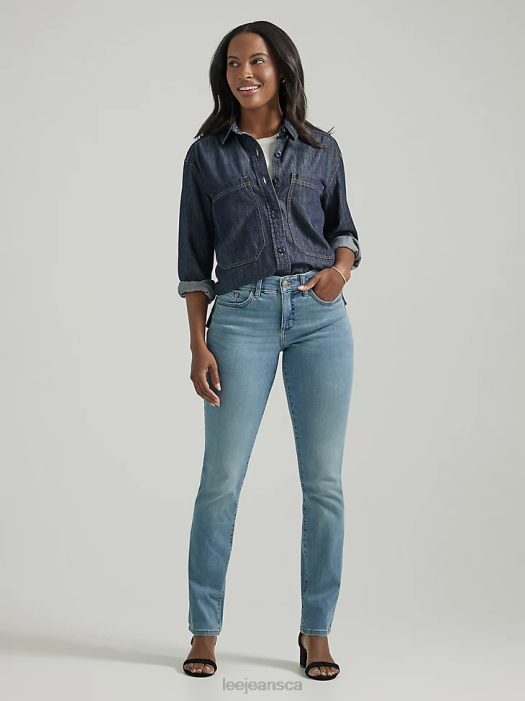 Lee Women Ultra Lux with Flex Motion Regular Fit Straight Leg Jean North Shore Clothing 480T72 - Image 2