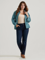 Lee Women Ultra Lux with Flex Motion Regular Fit Straight Leg Jean (Plus) Niagara Clothing 480T76 - Image 2