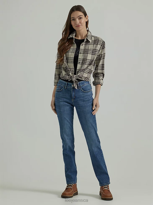 Lee Women Ultra Lux with Flex Motion Regular Fit Straight Leg Jean Seattle Clothing 480T68 - Image 2