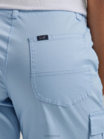 Lee Women Ultra Lux with Flex-to-Go Relaxed Cargo Bermuda Blue Sky Clothing 480T255 - Image 5