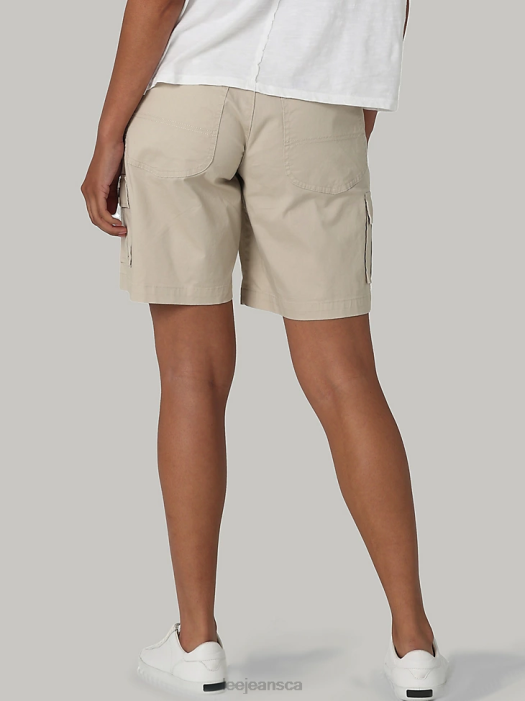 Lee Women Ultra Lux with Flex-to-Go Relaxed Cargo Bermuda (Petite) Pioneer Beige Clothing 480T260 - Image 2