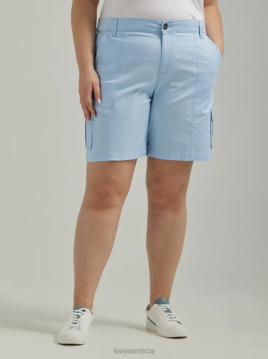 Lee Women Ultra Lux with Flex-to-Go Relaxed Cargo Bermuda (Plus) Blue Sky Clothing 480T267 - Image 1