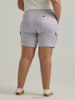Lee Women Ultra Lux with Flex-to-Go Relaxed Cargo Bermuda (Plus) Deep Fog Clothing 480T268 - Image 2