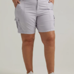 Lee Women Ultra Lux with Flex-to-Go Relaxed Cargo Bermuda (Plus) Deep Fog Clothing 480T268