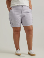 Lee Women Ultra Lux with Flex-to-Go Relaxed Cargo Bermuda (Plus) Deep Fog Clothing 480T268
