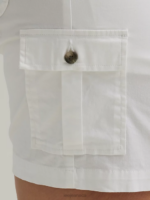 Lee Women Ultra Lux with Flex-to-Go Relaxed Cargo Bermuda (Plus) White Clothing 480T265 - Image 4