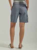 Lee Women Ultra Lux with Flex-to-Go Relaxed Cargo Bermuda Tech Grey Clothing 480T258 - Image 2