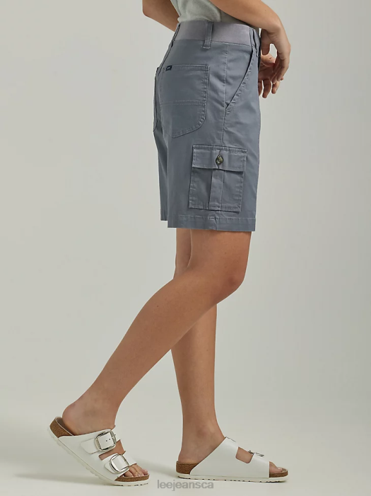 Lee Women Ultra Lux with Flex-to-Go Relaxed Cargo Bermuda Tech Grey Clothing 480T258 - Image 3