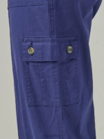 Lee Women Ultra Lux with Flex-to-Go Relaxed Cargo Capri Medieval Blue Clothing 480T433 - Image 4