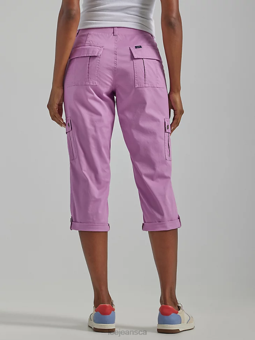 Lee Women Ultra Lux with Flex-to-Go Relaxed Cargo Capri Pansy Clothing 480T431 - Image 2