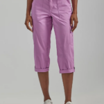 Lee Women Ultra Lux with Flex-to-Go Relaxed Cargo Capri Pansy Clothing 480T431