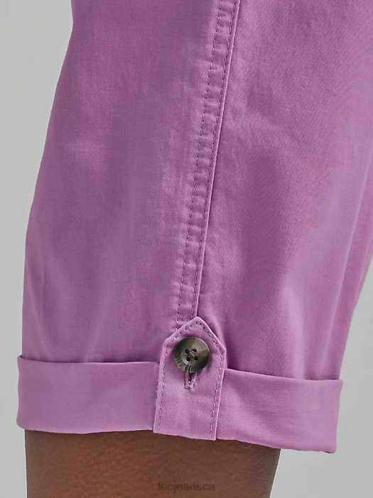 Lee Women Ultra Lux with Flex-to-Go Relaxed Cargo Capri Pansy Clothing 480T431 - Image 4