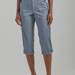 Lee Women Ultra Lux with Flex-To-Go Relaxed Cargo Capri (Petite) Tech Grey Clothing 480T459